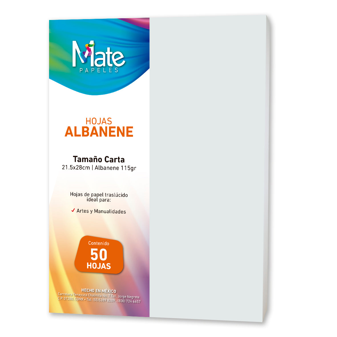 Papel Albanene 115 G | Tamaño Carta | 50 Hojas