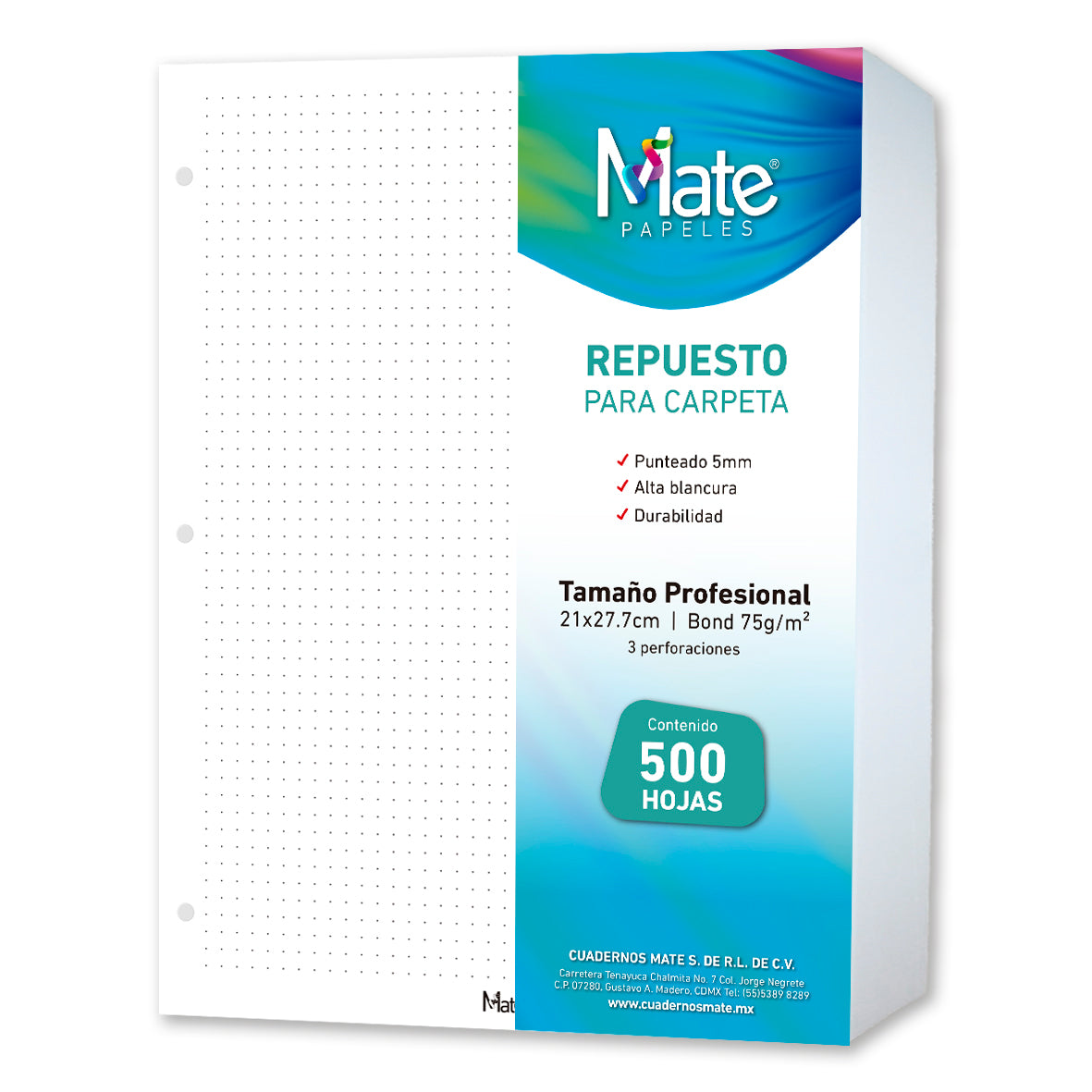 Hojas Para Carpeta | Carta | 500 Hojas