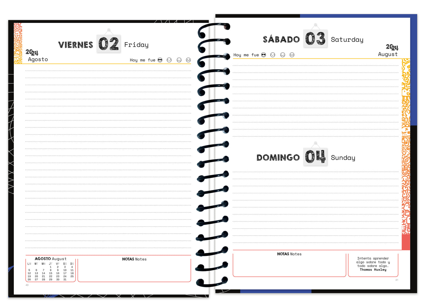 Agenda Diaria | Pasta Dura | 17 X 23.5 Cm | Escolar | W