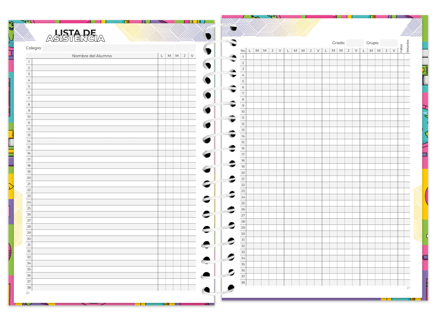 Agenda Para Maestros | Semanal | Pasta Dura | Escolar | Z2