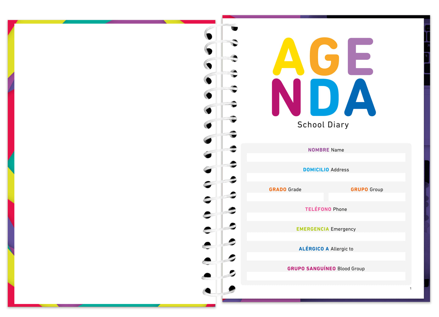 Agenda Semanal | Pasta Dura | Escolar | N