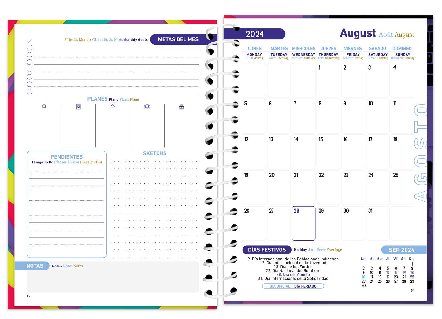 Agenda Semanal | Pasta Dura | Escolar | N