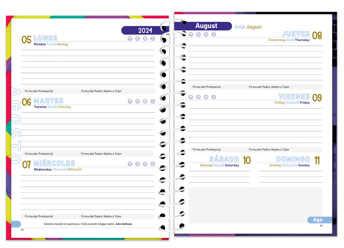 Agenda Semanal | Pasta Dura | Escolar | N