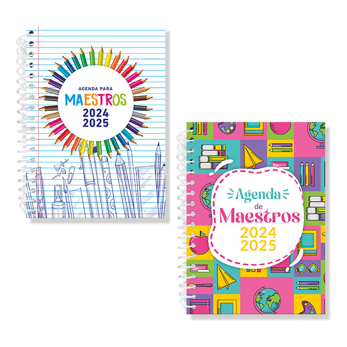 Agenda Para Maestros | Semanal | Pasta Dura | Escolar | Z2