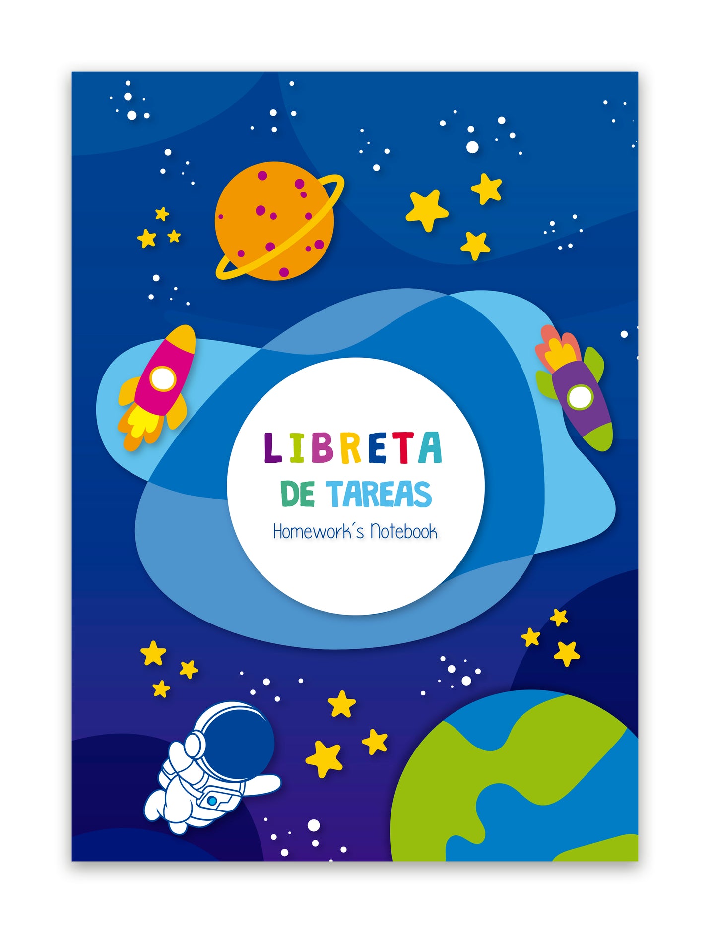 Libreta De Tareas | Semanal | Bilingüe | Pasta Suave
