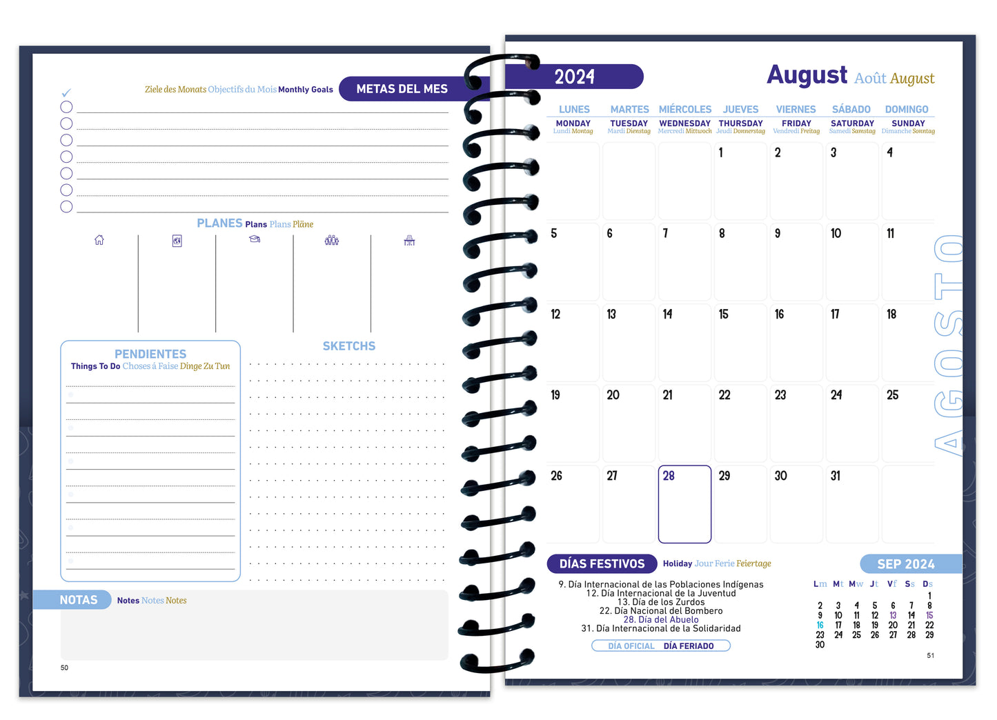 Agenda Semanal | Pasta Dura | Escolar | Q