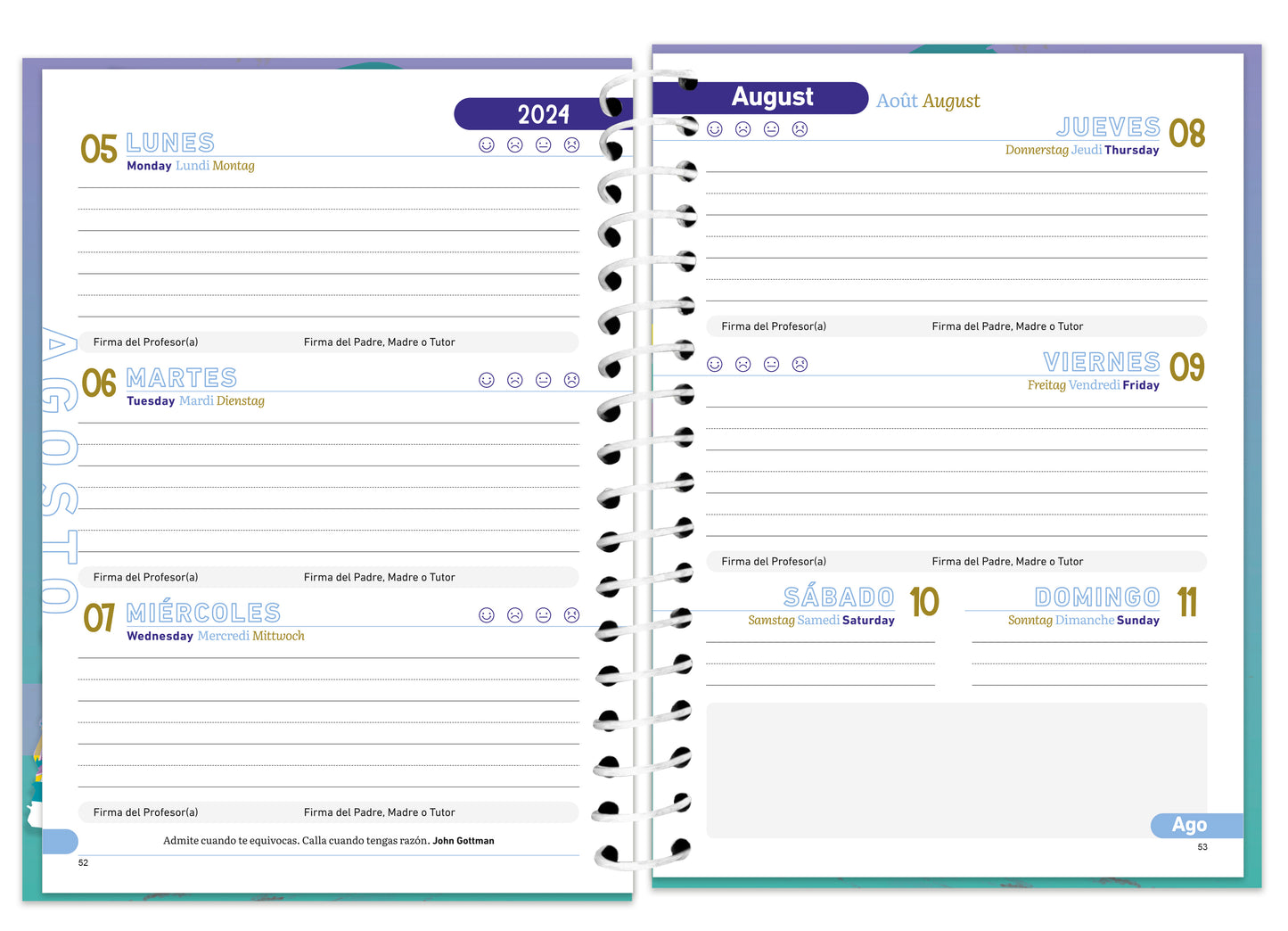 Agenda Semanal | Pasta Dura | Escolar | M